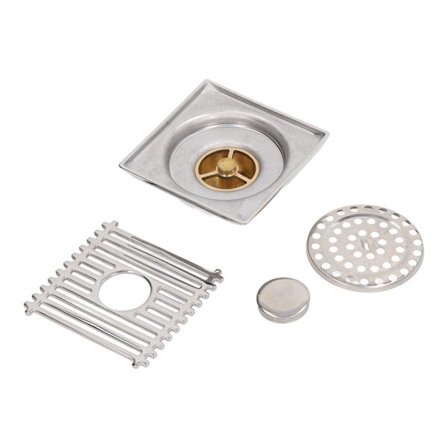 Hajunpitävä Hyönteistiivis Neliönmuotoinen Lattiakaivo Suuri Virtaus Kylpyhuoneen WC:hen Parvekkeelle