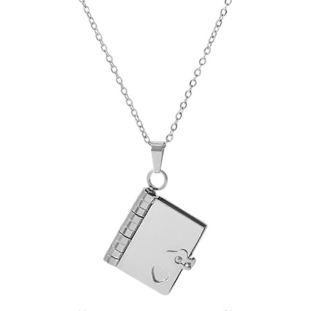 Halskæde til bogelskere, stilfuld mode, unik halskæde, boglig smykke [D]