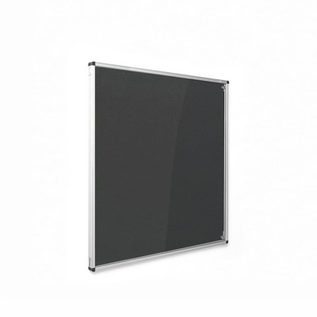 Fire-retardant tamperproof noticeboard, 1200x1200 mm, charcoal