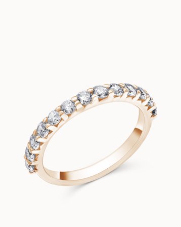 Klassisk Alliancering Lily 18K Rosaguld 2.5mm Naturlig diamanter