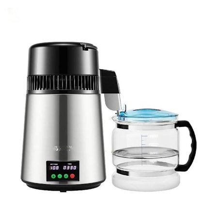Hjemme Vanddestillator - 1,14 L/T, Temp/Tidsindstilling & Tørbrændingsbeskyttelse - Berøringsskærm, Hurtig Varmeafledning & Konstant Forsyning