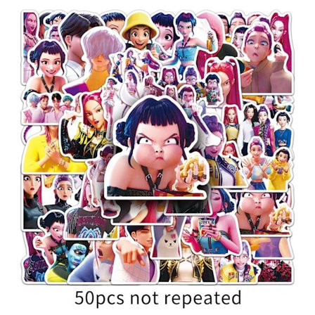 50 stk. Demon Hunters KPOP-klistremerker animasjon Demon Hunters film vanntette dekorative notatbok-klistremerker