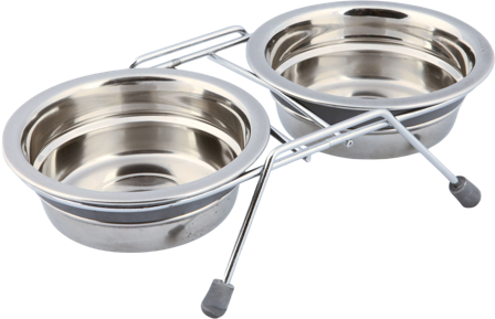 Trixie - Eat on Feet Matbar, skrammelfri, 2 x 0,25 l/ø 11 cm - Katt - Matplass og vannfontener for katt - Matbar og stativ - ZOO.no