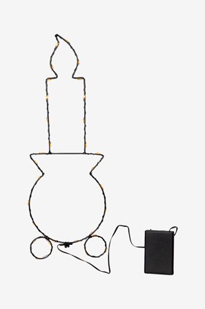 Star Trading - Inomhusdekoration Candly 41cm - Svart - Dekorativ julbelysning - Från Homeroom