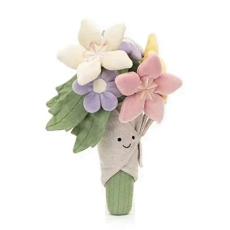 Sjov Jelly Kat med Tulipan i Potte Plys Buket Legetøj Pige Dimission Bryllupsgave Fødselsdagsgave Valentinsdagsgave - Perfekt