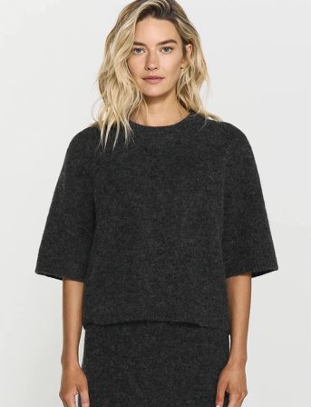 Twist & Tango Madina Short Sleeve Knit - Grey - L