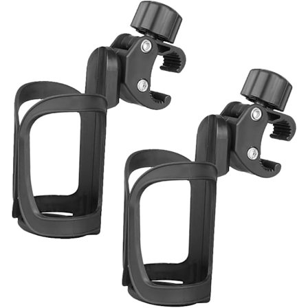 Paket Barnvagn Mugghållare - 360° Rotation Napphållare - Cykel Flaskhållare - Mugghållare för Cykel Barnvagn och Rullstol