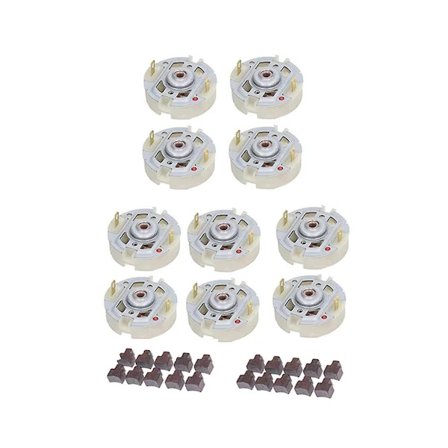 10 stk. kulbørste til elmotor RS550 med holder, kulbørste til boremaskine, skruetrækker