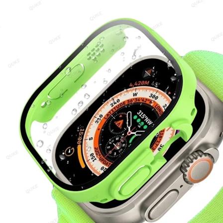 Karkaistu lasisuoja Apple Watch Ultra 49mm Rem -älykellolisävaruste PC-puskuri näytönsuoja kotelot iWatch-sarja S-ranneke Bright Green 19 For Ultra 