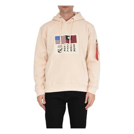 Alpha Industries Hoodies beige, Herr, Herr, Storlek: M