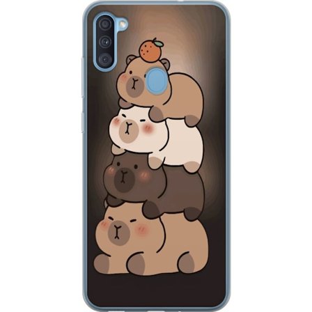 Yhteensopiva Puhelinkuori Samsung Galaxy A11 Capybara Kawaii Söpö Eläinhahmo
