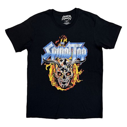 Spinal Tap Unisex Vuxen Flame Skull T-Shirt XXL Svart