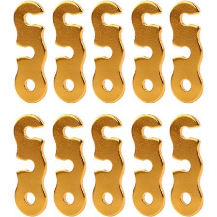 Kammen köyden kiristin (kultainen), alumiininen teltan kiristin