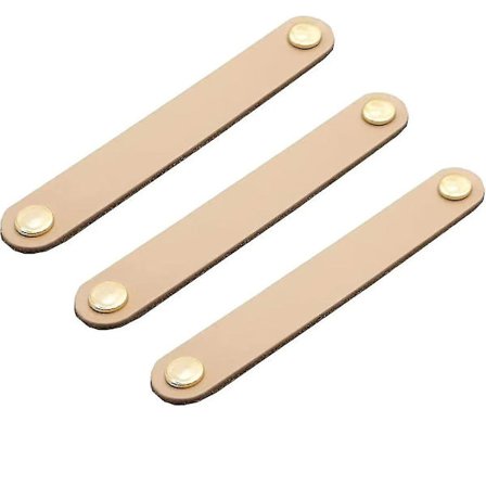 Sl Lærhåndtak for Møbler Brun Lærhåndtak Lys Brun