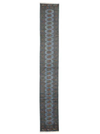 Pakistan Bokhara 3Ply Rug Oriental Runner Black/Dark Blue (Wool, Pakistan)