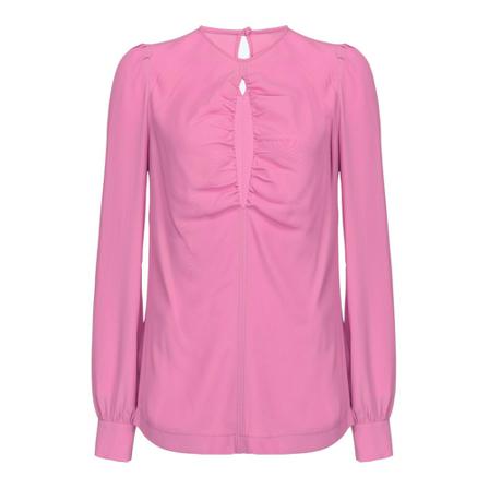Pinko, Bucciano Bluse Crepe de Chine Roze, Dames, Maat:S