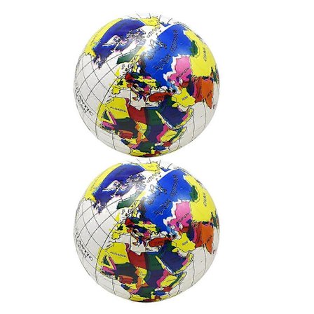 Oppustelig globus strandbold legetøj til poolspil og børneleg 2 stk.[HK]