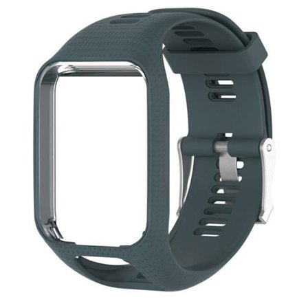 (Rock Green) Klokkereim - TomTom - Runner 2-3 - Silikon - Rock Green - Sporty