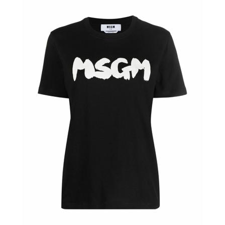 Msgm, T-Shirts Zwart, Dames, Maat:L