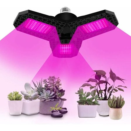 Plantelampe Foldbar Grolyslampe E27 80W 144 LED'er LED Grolyslampe Fuld Spektrum, Blomster og Grøntsager Indendørs/Drivhus/Have Led Grolyslampe