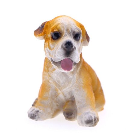 4kpl Resin Dog Figuurit Mini Dog Malli 4PCS D 4PCS D