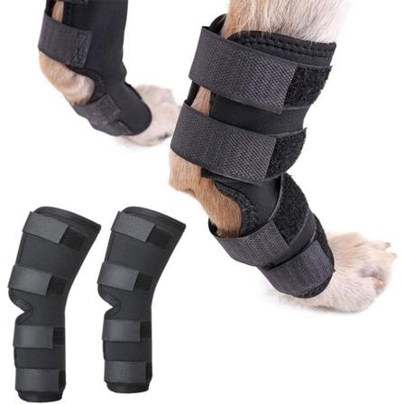(Svart L) Hund Bakben Hock Led för Set av 2 Bakben Wraps