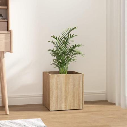 Vidaxl Odlingslåda Sonoma Ek 40x40x40 Cm Konstruerat Trä Brun
