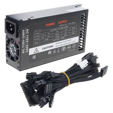 600W 110-264V 1U Flexs ATXs PSU Datamaskinstrømforsyning for Sport og Gaming Rigger