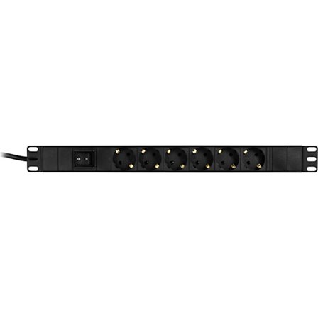 Powerstrip w/ 6xCEE 7/3 socket 1xCEE 7/7 19 "1U 3m cable