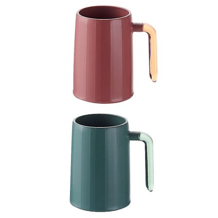 2 stk. Plastik Tandkrus Tandbørste Krus Badeværelse Tandkrus Tandbørste Kop Til Rengøring Hjem Rejse Badeværelse