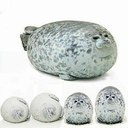 Iso Pyöreä Pullea Pehmoinen Hylje Pehmolelu Valtamerityyny Täytetty Nukke Lelu