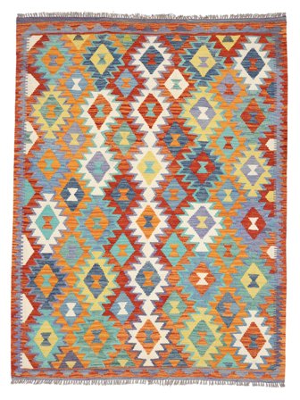 Käsinkudottu Kelim Afghan Old Style Matot 157X205 Villamatto Pieni Matto