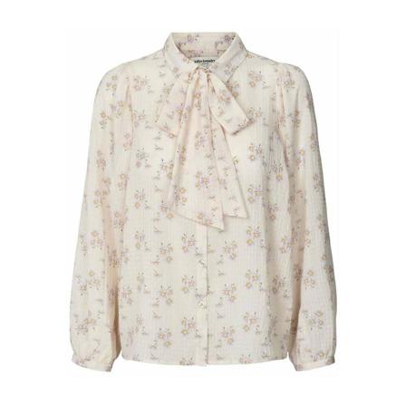 Lolly's Laundry Ellie Shirt - Flower Print , Beige , Dames , Maat: M