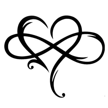 Dekorer kærlighedsskilt Plakatkunst Hjemmekontorindretning Uendeligt hjerte Metalvægdekoration