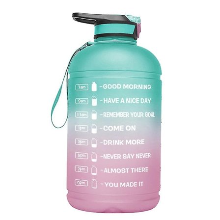 3,78 liters motivationsvattenflaska Sportvattenflaska Gradient Läcksäker vattenflaska