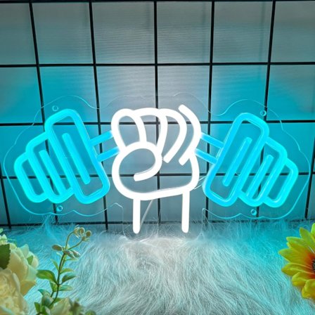 GYM Neonkyltti seinäkoristeeksi, Käsipaino Led-kyltit, Himmennettävä GYM Neonvalokyltti yrityksille, kotiin, urheiluhuoneeseen, lahja kuntoilun 