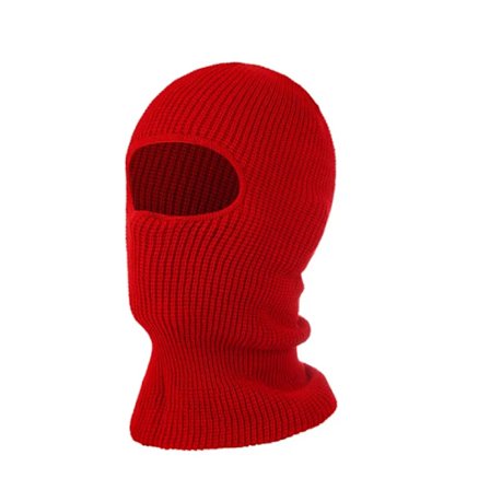 Rød røverlue – Strikket balaklava med holdning