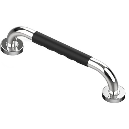 WC-kahva 30cm Kromattu ruostumaton teräs tartuntakahva kylpyhuoneeseen, suihkukahva, kylpykahva, kylpyhuoneen kahva liukueste-silikonilla