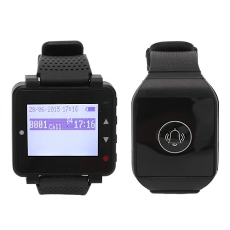 Ur Pager-system understøtter 500 kanaler LCD-skærm Vandtæt trådløst kaldesystem til hospitaler Hjemmekontorer Fabrikker