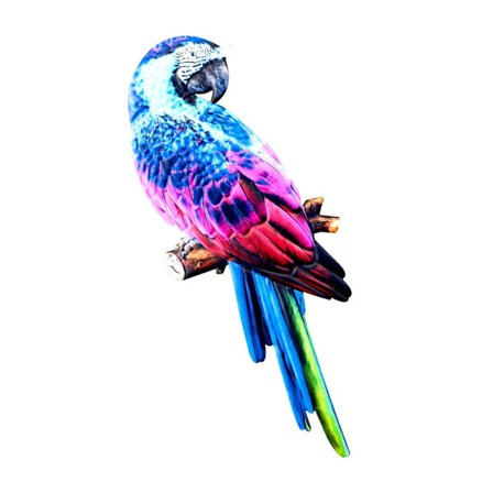 Metall Papegøye Utendørs Dekor Metall Fugler Veggkunst Dekor Hengende for Hage Terrasse Veranda Gjerde Hjem Innendørs Utendørs Dekor