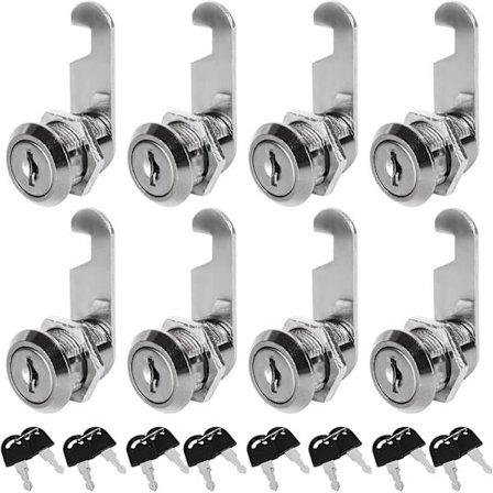 8 Pak Universal Postkasse Lås, 30mm Metal Skabslås, Zink