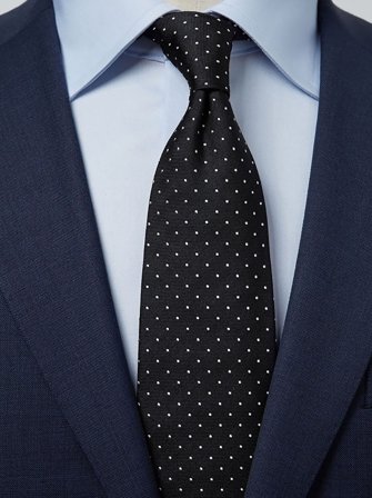 John Henric Men's Black Dot Tie Size 8