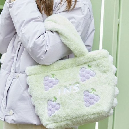 Fruit Plush Bag Håndveske GRØNN