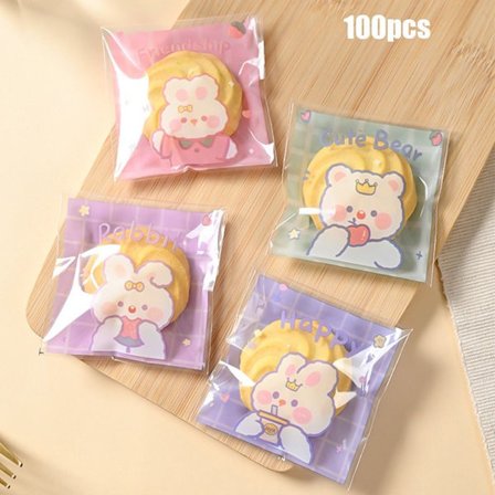 100 stk Cookies Emballagepose Selvklæbende poser 1 1