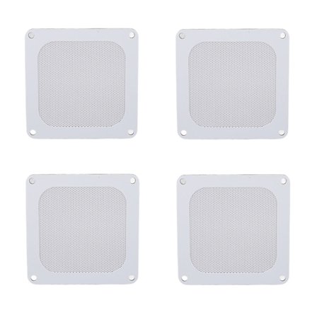 4 STK Magnetisk Ramme PVC Computer Blæser Filter Grills Støv Mesh PC Køler Filter 9,3x9,3cm Hvid