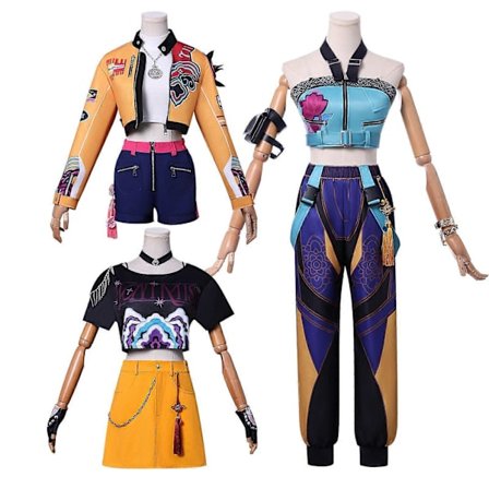 Nytt KPop Demon Hunters Cosplay Kostymesett - Rumi Mira Zoey Halloween Party Fancy Dress for Kvinner _e