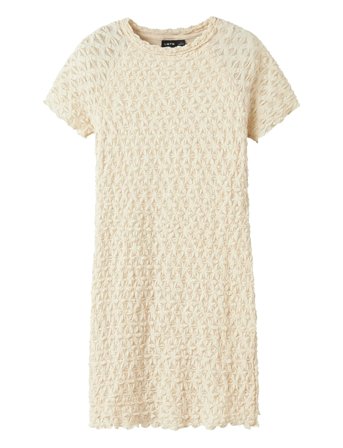 LMTD Nlfralma Ss Short Lace Dress - Beige - 152