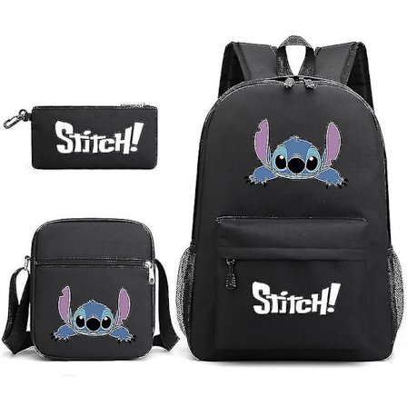 Lilo Stitch Ryggsäck Tredjedelat Set Skolväska Q