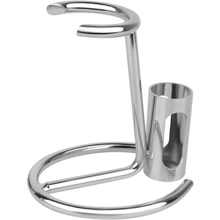 Kraftig barberkniv og børsteholder - Barberstativ i rustfrit stål, kompatibelt med Merkur 34HD/Vikings Blade, bordplade badeværelsesorganisering