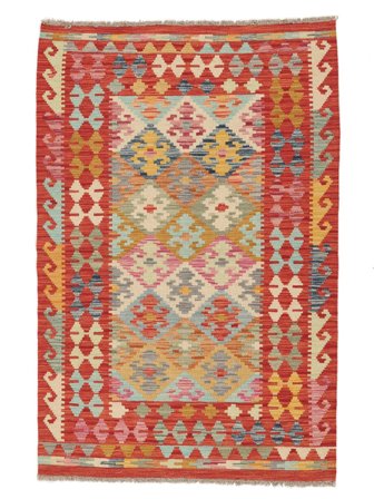 101X153 Alfombra Kilim Afghan Old Style Oriental Marrón/Rojo Oscuro (Lana, Afganistán) Carpetvista